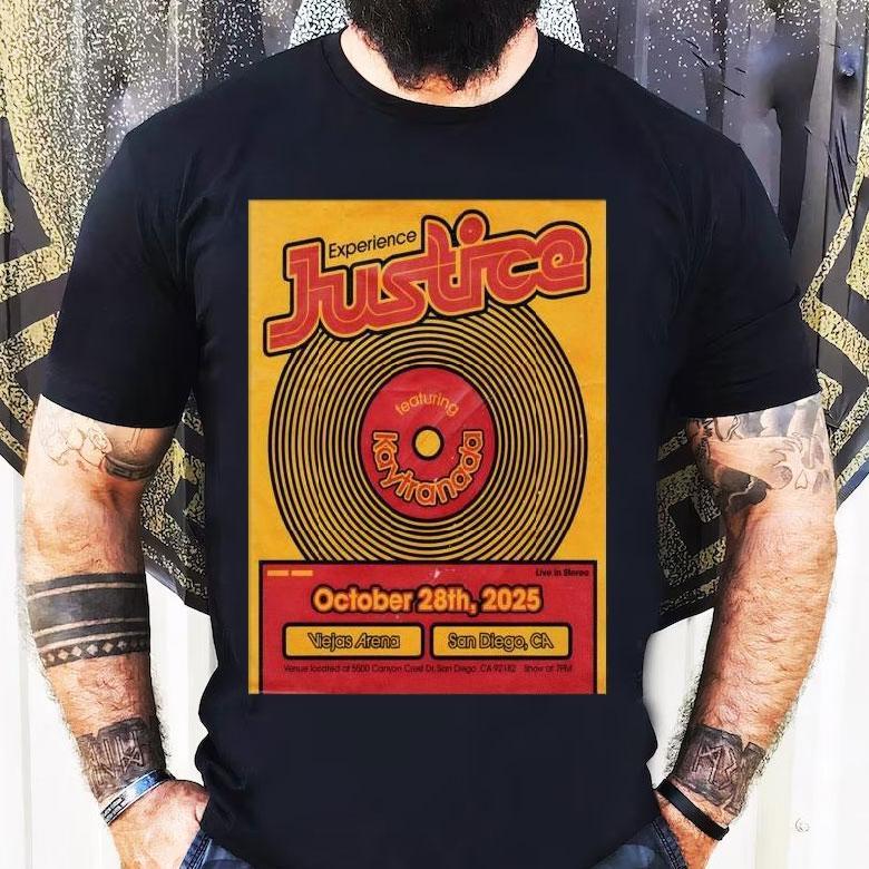 Justice October 28 2025 Viejas Arena In San Diego Ca Shirt Justice October 28 2025 Viejas Arena In San Diego Ca Shirt