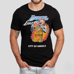 Kobe Bryant Skeleton Warren Lotas X Los Angeles Lakers City Of Angels Shirt