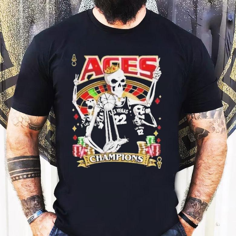 Las Vegas Aces Skeleton Wnba Champions 2025 Rep The Champs Shirt Las Vegas Aces Skeleton Wnba Champions 2025 Rep The Champs Shirt
