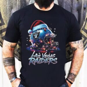 Las Vegas Raiders Nfl Halftone Christmas Helmet Series 2025 Shirt
