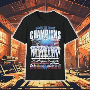 Los Angeles Dodgers Back To Back Champions Players Walking 1955-2025 Shirt