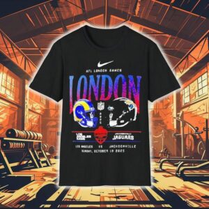 Los Angeles Rams Vs. Jacksonville Jaguars International Games London 2025 Nike Helmet Logo Shirts