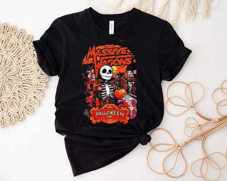 Massive Wagons Halloween 2019 Skeleton Pumpkin Shirt Massive Wagons Halloween 2019 Skeleton Pumpkin Shirt