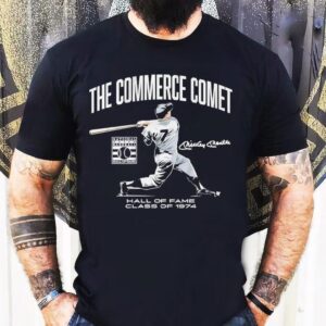 Mickey Mantle The Commerce Comet National Baseball Hall Of Fame Class Of 1974 Signature Shirt