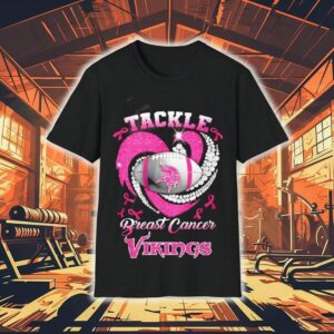Minnesota Vikings Breast Cancer Awareness Tackle Heart Shirt