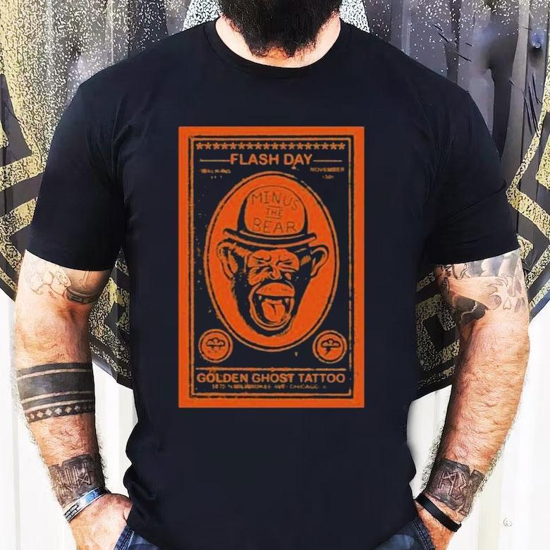 Minus The Bear Golden Ghost Tattoo Chicago, Il Nov 15 2025 Shirt Minus The Bear Golden Ghost Tattoo Chicago, Il Nov 15 2025 Shirt