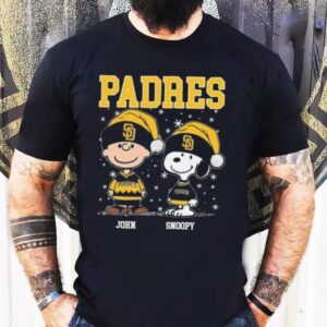 Mlb San Diego Padres Holiday Baseball Snoopy Charlie Brown Christmas 2025 Shirt