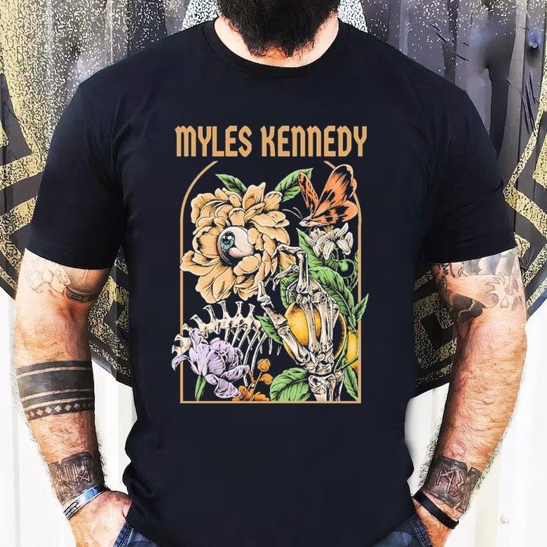 Myles Kennedy Flowers Skeleton Hand Eye Shirt Myles Kennedy Flowers Skeleton Hand Eye Shirt