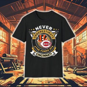 Never Underestimate The Power Of Cincinnati City Sports Beagles And Reds Shirt