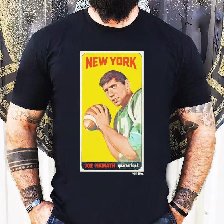 New York Jets Joe Namath Trading Card Shirt New York Jets Joe Namath Trading Card Shirt