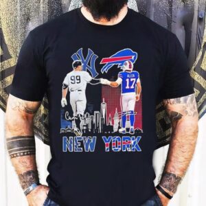 New York Yankees Aaron Judge Buffalo Bills Josh Allen Featuring Signatures Shirt
