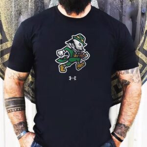 Notre Dame Fighting Irish Leprechaun Tech Stretch Mascot Shirt