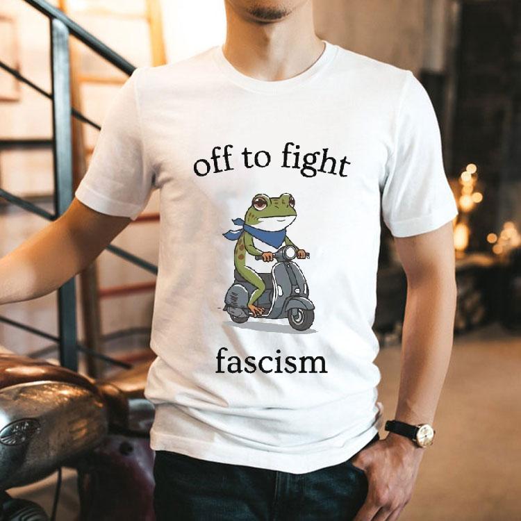 Off To Fight Fascism Protest Portland Frog Abolish Ice Shirt Off To Fight Fascism Protest Portland Frog Abolish Ice Shirt
