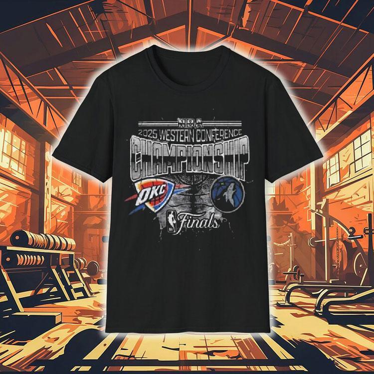 Oklahoma City Thunder Vs Minnesota Timberwolves Matchup Nba 2025 Western Conference Finals Lightning Shirt Oklahoma City Thunder Vs Minnesota Timberwolves Matchup Nba 2025 Western Conference Finals Lightning Shirt