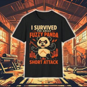 Panda I Survived The Great Fuzzy Panda Short Attack Shirt