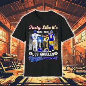 Party Like It’s Shohei Ohtani Los Angeles Dodgers And Matthew Stafford Los Angeles Rams Signatures Shirt