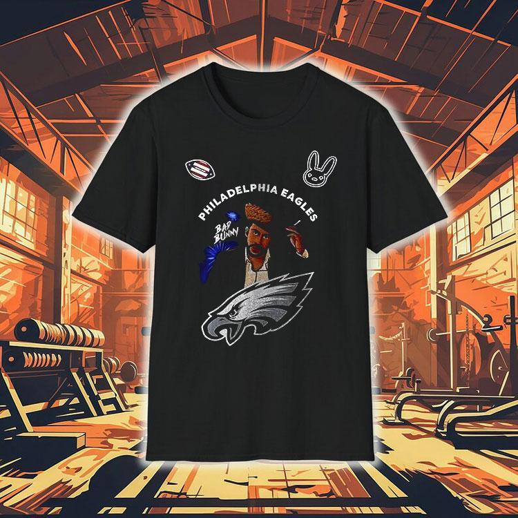 Philadelphia Eagles Super Bowl X Bad Bunny Benito Portrait Art Signature Shirt Philadelphia Eagles Super Bowl X Bad Bunny Benito Portrait Art Signature Shirt