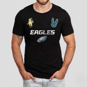 Philadelphia Eagles X Bad Bunny Super Bowl 2026 Football Logo Signature Shirt