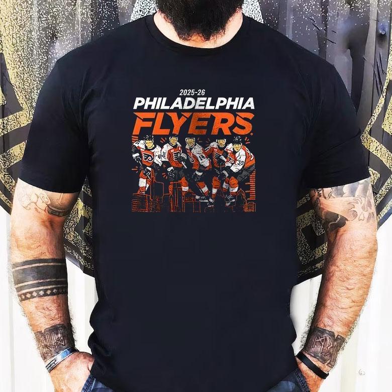 Philadelphia Flyers 2025 2026 Home Opener Team Shirt Philadelphia Flyers 2025 2026 Home Opener Team Shirt