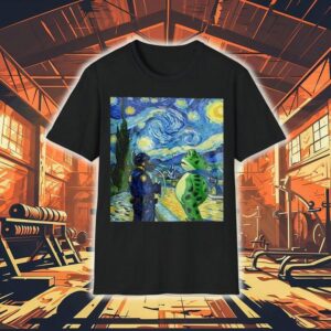 Portland Frog Starry Night Van Gogh Shirt