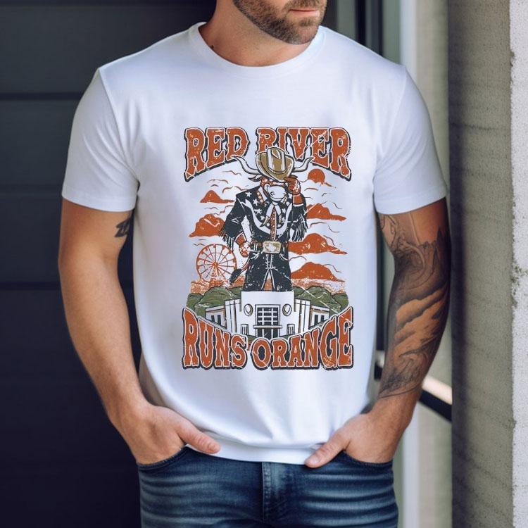 Red River Runs Orange Texas Longhorns Vintage Shirt Red River Runs Orange Texas Longhorns Vintage Shirt