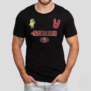 San Francisco 49ers X Bad Bunny Super Bowl 2026 Football Logo Signature Shirt
