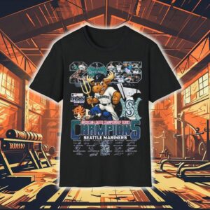 Seattle Mariners American League Championship Series Champions 2025 Signatures Shirt