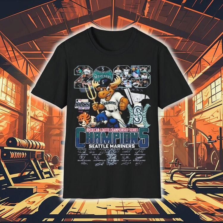 Seattle Mariners American League Championship Series Champions 2025 Signatures Shirt Seattle Mariners American League Championship Series Champions 2025 Signatures Shirt