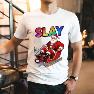Slay Santa Xmas Holiday Christmas Pride Rainbow Shirt