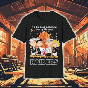 Snoopy The Peanuts Las Vegas Raiders It’s The Most Wonderful Time Of The Year Shirt