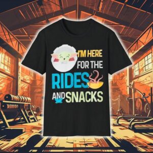 Star Wars The Mandalorian Grogu I’m Here For The Rides And Snacks Shirt