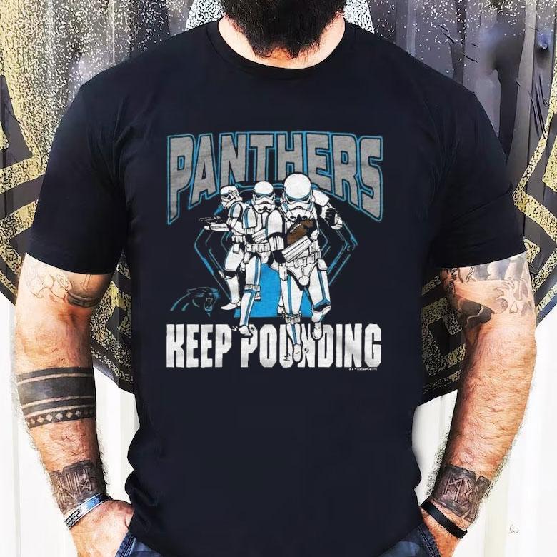 Star Wars X Carolina Panthers Keep Pounding Dark Side Shirt Star Wars X Carolina Panthers Keep Pounding Dark Side Shirt