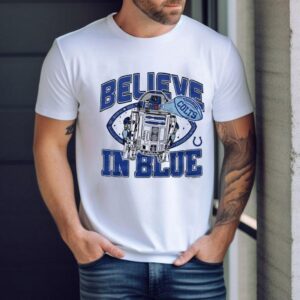Star Wars X Indianapolis Colts R2-d2 Believe In Blue Shirt