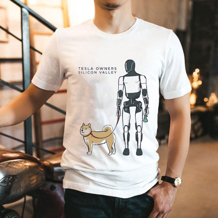 Tesla Owners Silicon Valley Robot With Dog Shirt Tesla Owners Silicon Valley Robot With Dog Shirt