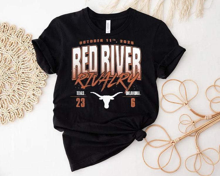 Texas Longhorns Vs Oklahoma Sooners 2025 Score Shirt Texas Longhorns Vs Oklahoma Sooners 2025 Score Shirt