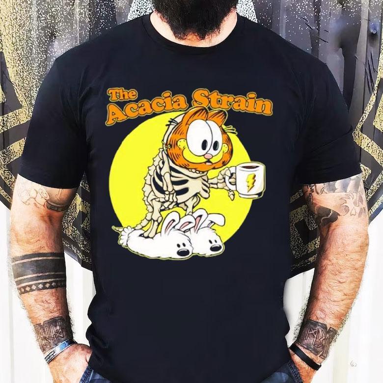The Acacia Strain Skeleton Cat Coffee Shirt The Acacia Strain Skeleton Cat Coffee Shirt