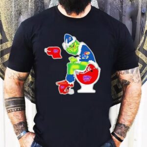 The Grinch Kansas Jayhawks Sitting On Toilet Kansas State Wildcats Xmas Holiday Christmas Shirt