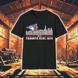 Toronto Blue Jays Logo And Skyline 2025 Bo Bichette Vladimir Guerrero Jr Kevin Gausman Shirt