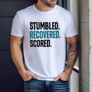 Trevor Lawrence Jacksonville Jaguars Stumbled Recovered Scored Signature Shirt