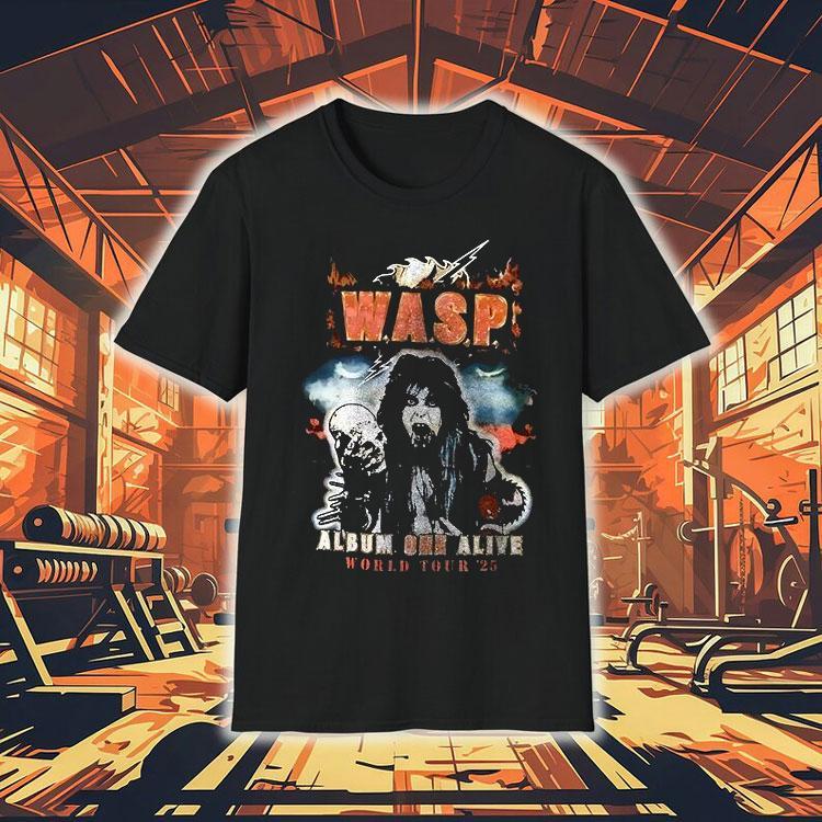 Wasp Album One Alive World Tour 2025 Cities Shirt Wasp Album One Alive World Tour 2025 Cities Shirt