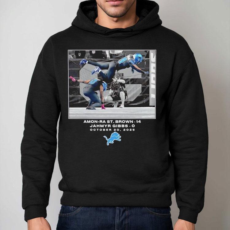 Amon-ra St Brown And Jahmyr Gibbs Detroit Lions 2025 Photo Shirt Amon-ra St Brown And Jahmyr Gibbs Detroit Lions 2025 Photo Shirt