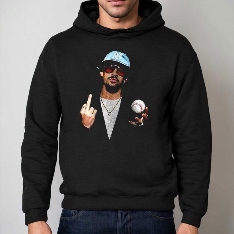 Bad Bunny Middle Finger Baseball Signature Shirt Bad Bunny Middle Finger Baseball Signature Shirt