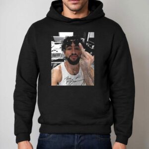 Bad Bunny Middle Finger Photo Signature Shirt 2 Bad Bunny Middle Finger Photo Signature Hoodie