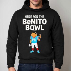 Bad Bunny X The Benito Football Here For The Benito Bowl 2025 Mascot Shirt 2 Bad Bunny X The Benito Football Here For The Benito Bowl Masco Hoodie