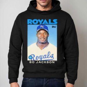 Bo Jackson Kansas City Royals 1986 Topps Baseball Card Player Shirt 2 Bo Jackson Kansas City Royals Topps Baseball Card Player Hoodie