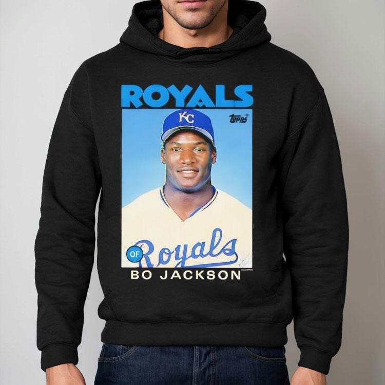 Bo Jackson Kansas City Royals 1986 Topps Baseball Card Player Shirt Bo Jackson Kansas City Royals 1986 Topps Baseball Card Player Shirt