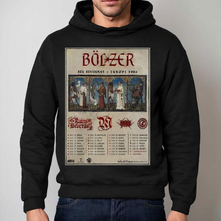 Bolzer Band Rex Revenant Europe Tour 2026 Shirt Bolzer Band Rex Revenant Europe Tour 2026 Shirt