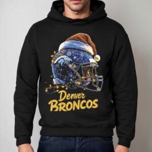 Denver Broncos Nfl Helmet Merry Christmas 2025 Shirt 2 Denver Broncos Nfl Helmet Merry Christmas Hoodie
