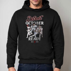 Detroit Tigers October Ready Name Roster Team Graphic Hoodie