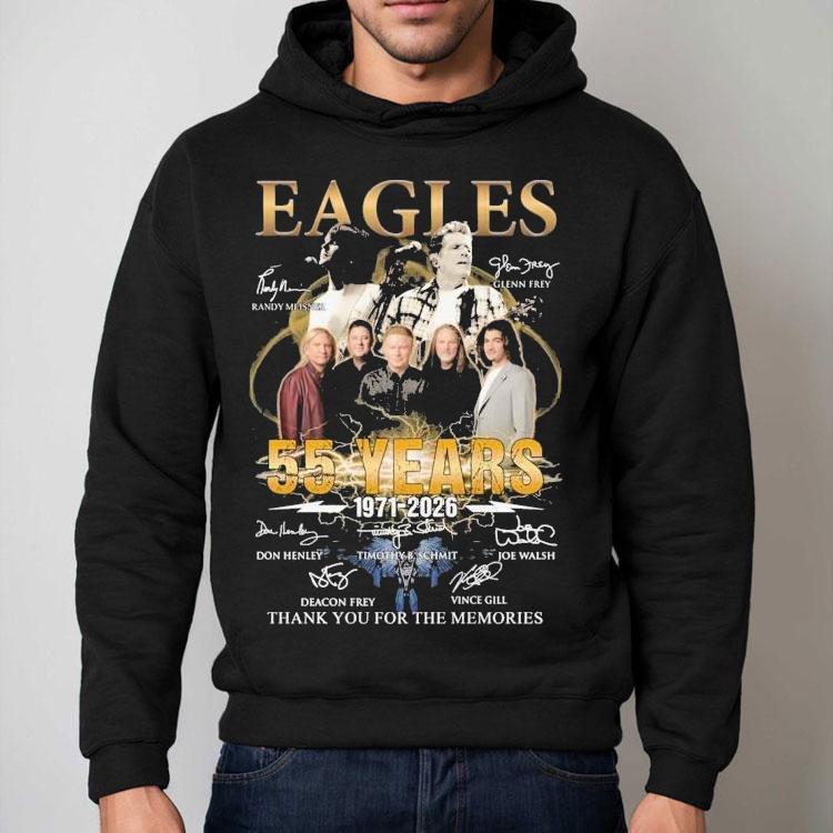 Eagles 55 Years 1971 2026 Thank You For The Memories Signatures Shirt Eagles 55 Years 1971 2026 Thank You For The Memories Signatures Shirt